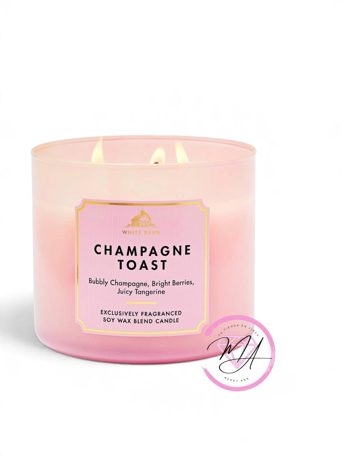Vela 3 Mechas Champagne Toast
