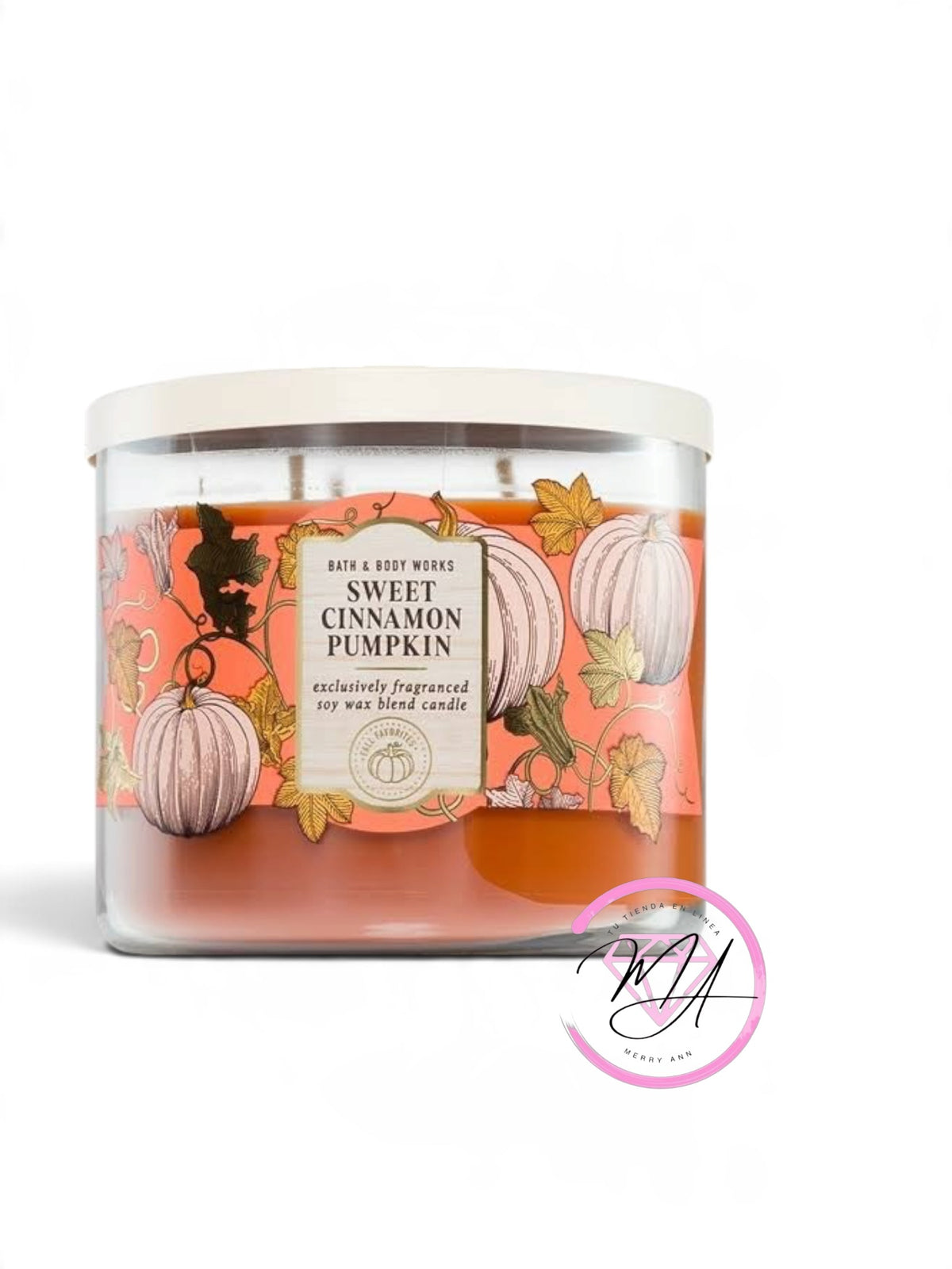 Vela 3 Mechas Sweet cinnamon pumpkin