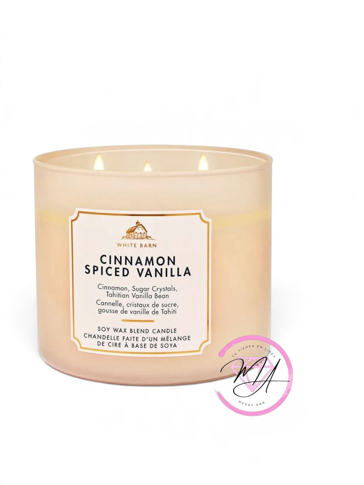 Vela 3 Mechas Cinnamon spiced vanilla