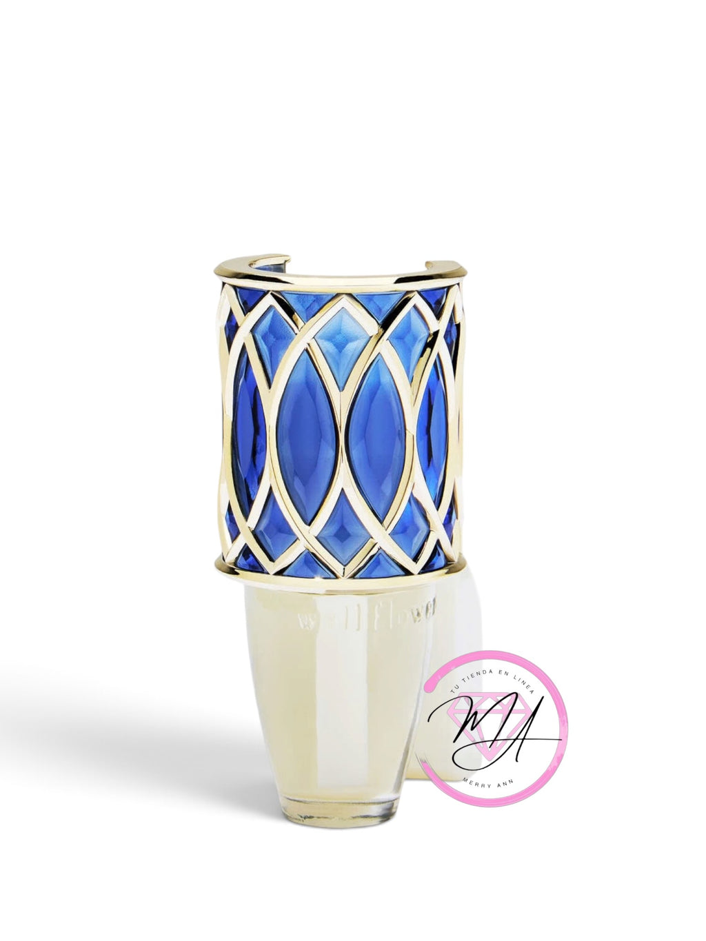 Difusor Vitral azul a con control scent y luz