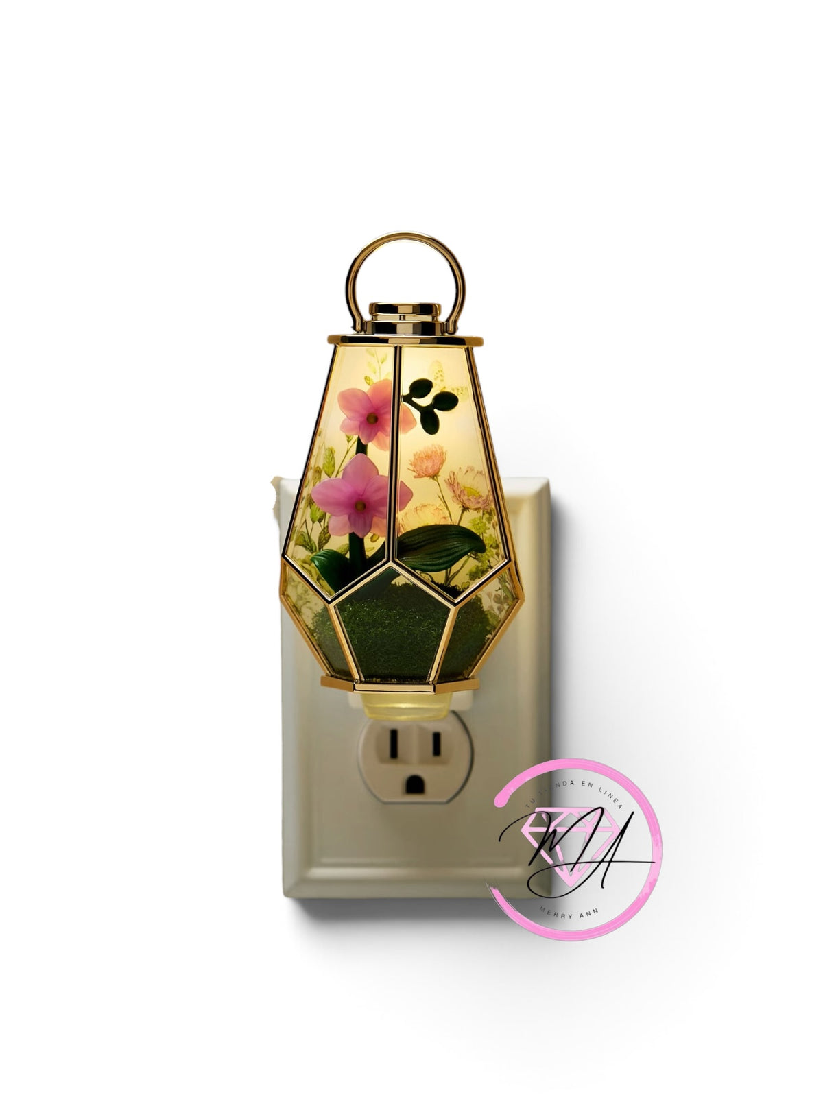 Difusor Vitral flores rosas