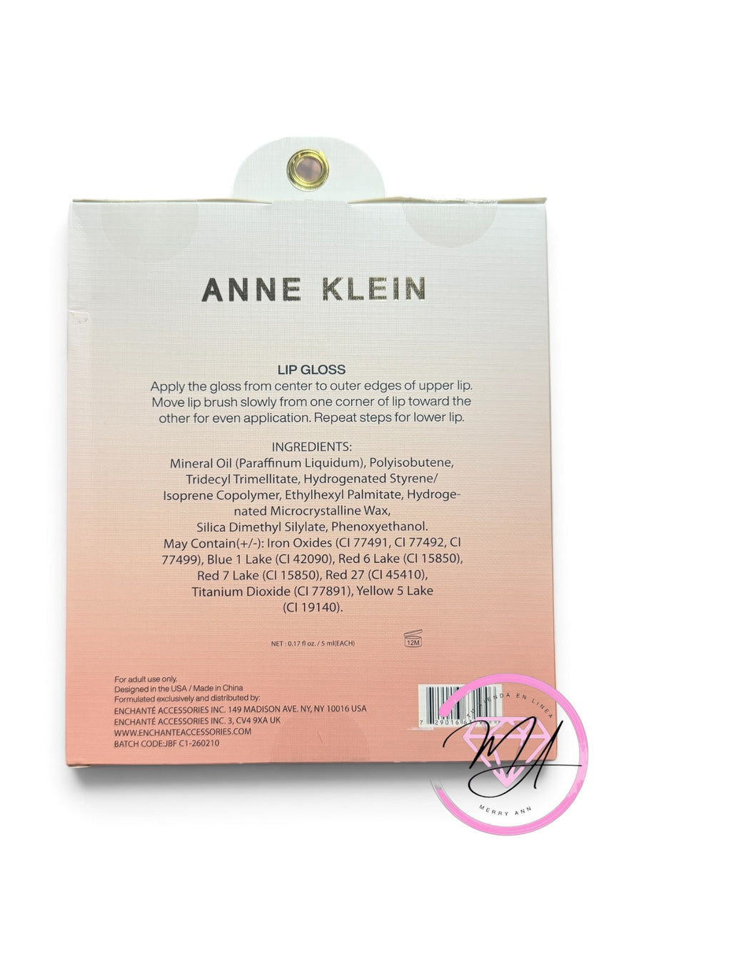 ANNE KLEIN lip gloss collection