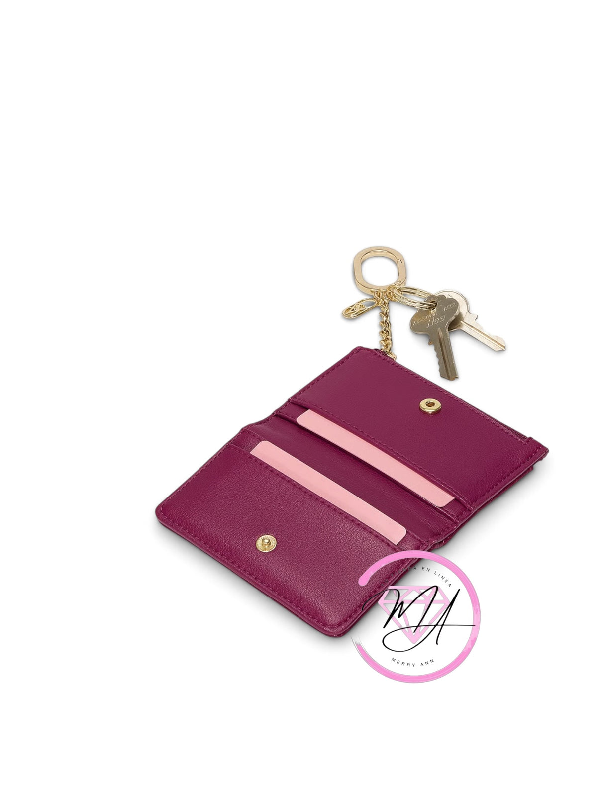 Llavero con tarjetero plegable Pink Foyard