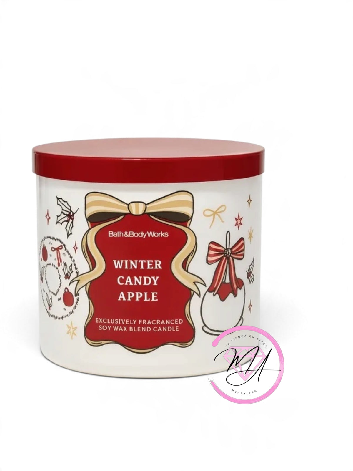 Vela 3 Mechas Winter candy apple
