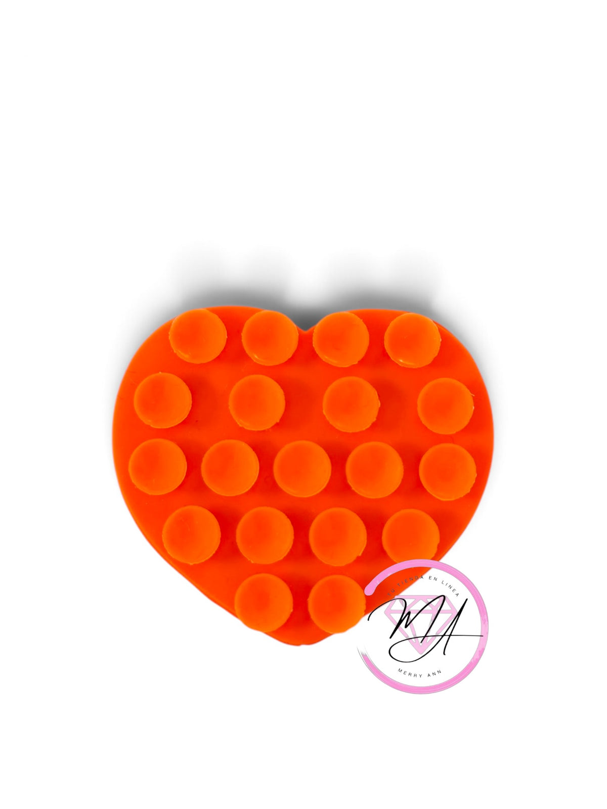 Ventosa para celular NARANJA corazón