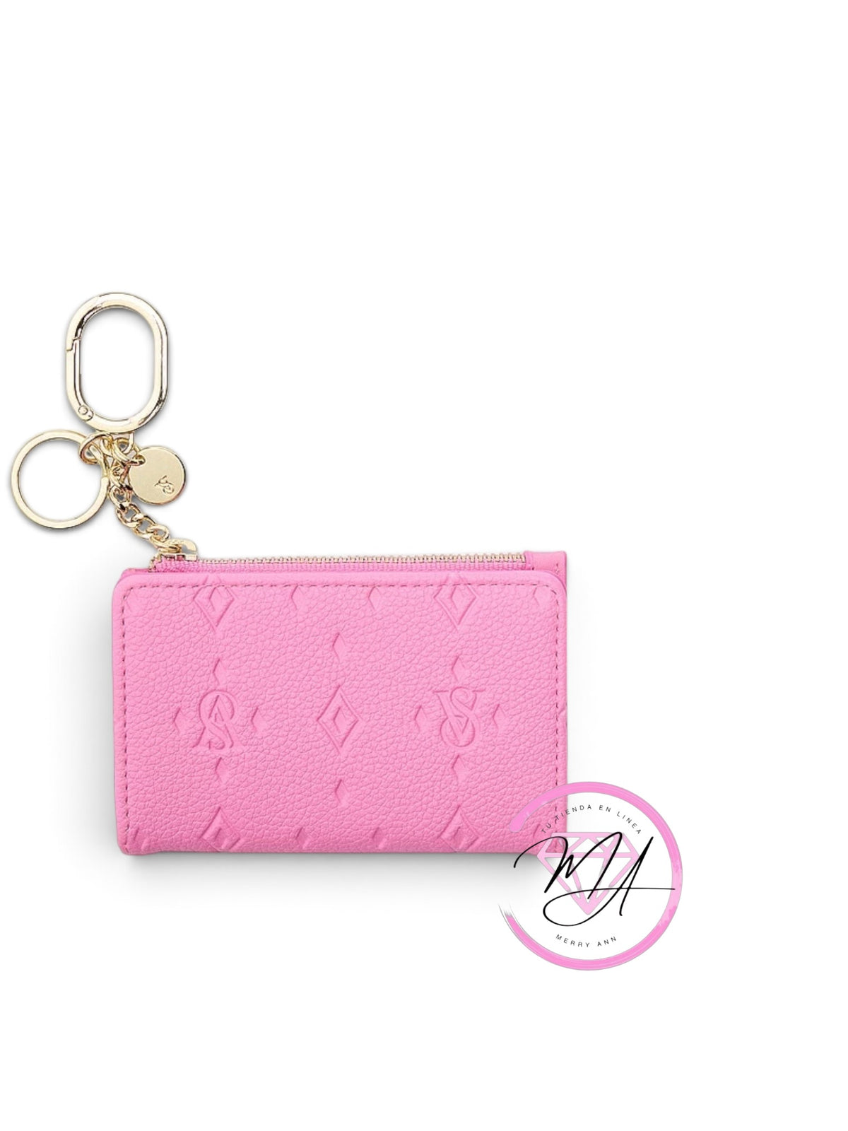 Llavero con tarjetero plegable Rosa
