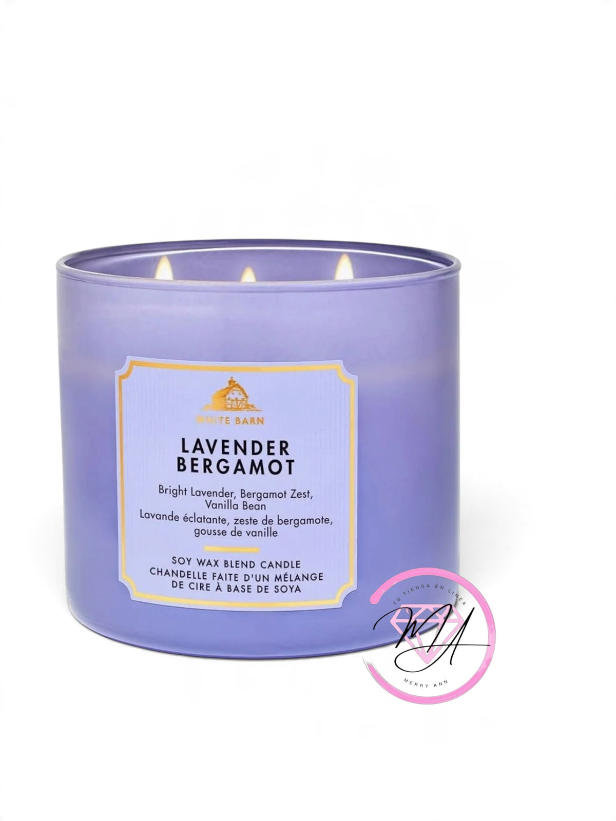 Vela 3 Mechas Lavender & bergamot