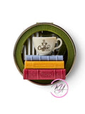Base para aroma de carro Libros y Cafe