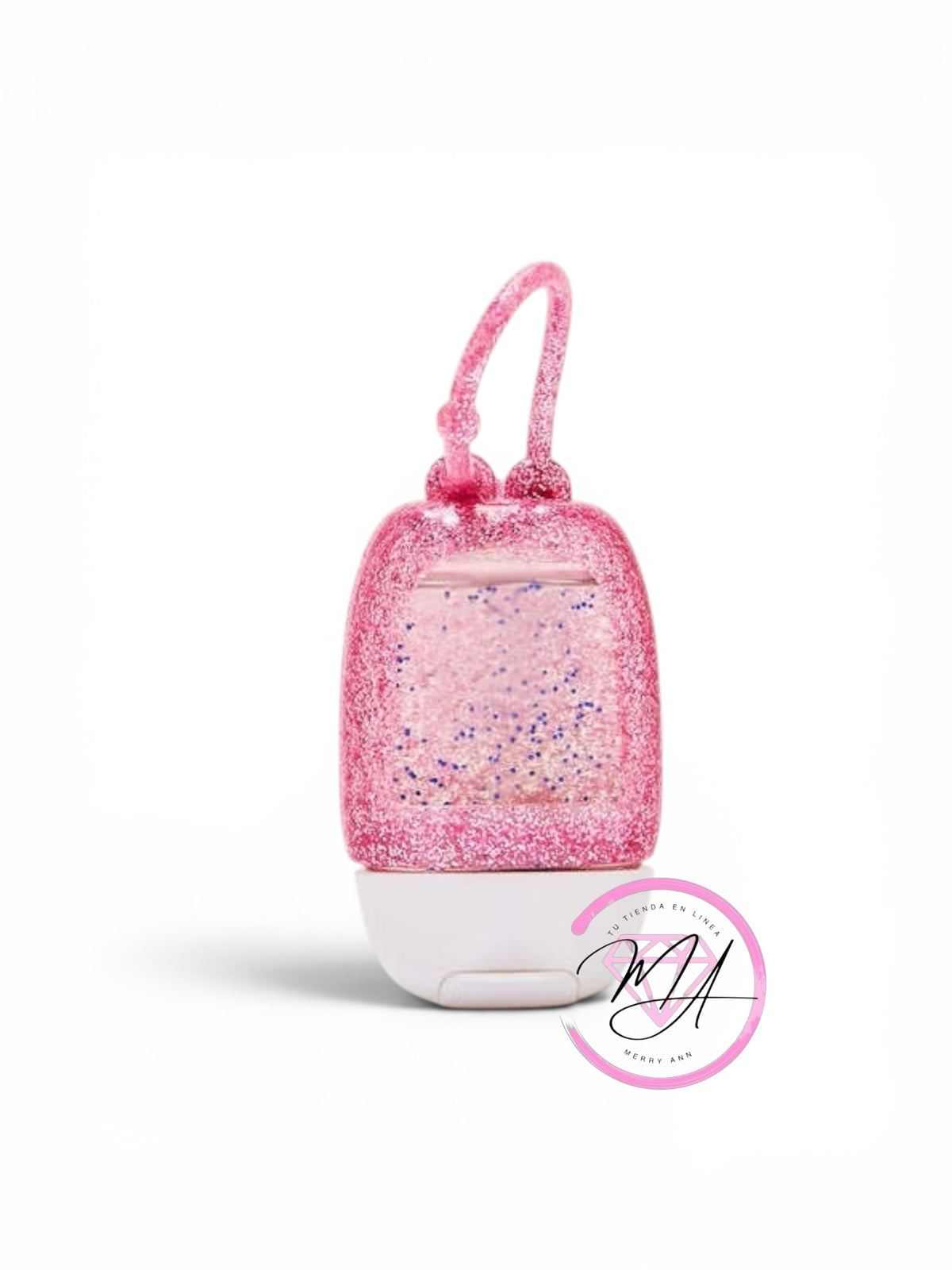 Holder Sencillo Rosa Brillos