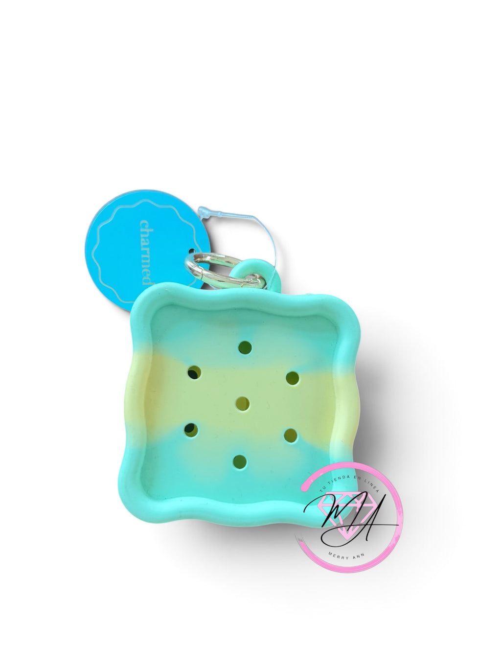 Monedero tipo Crocs verde