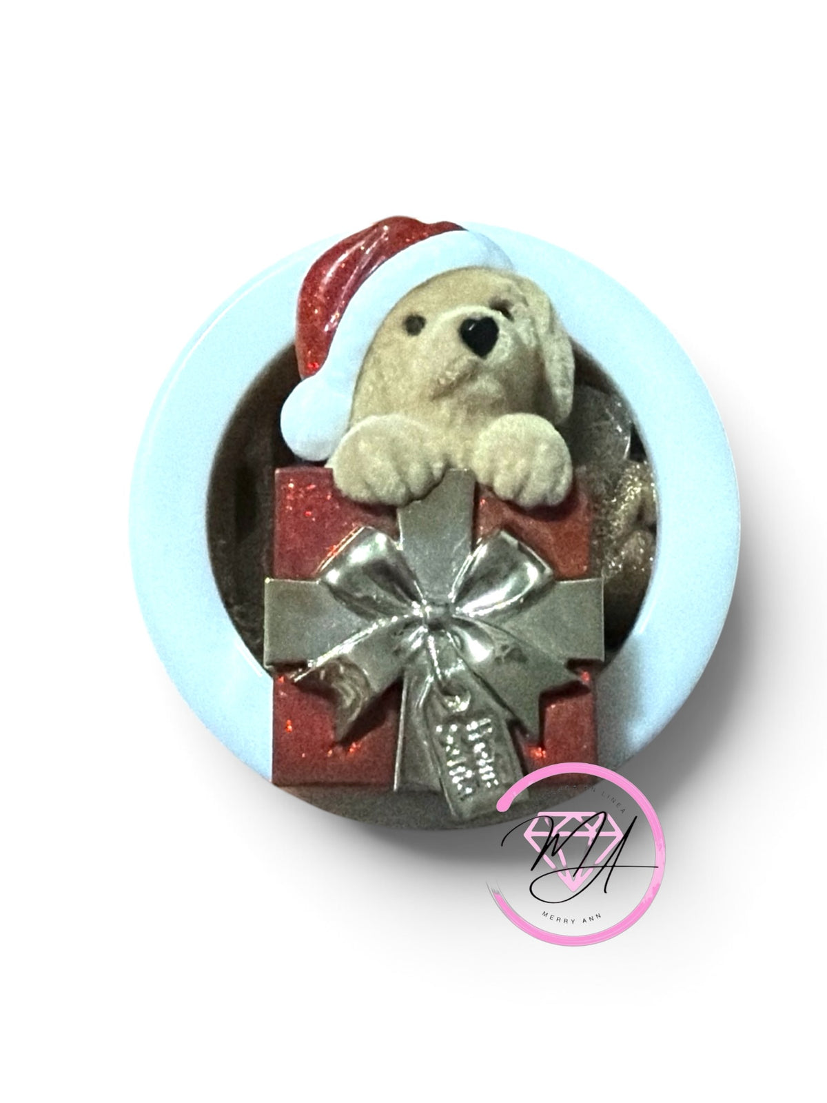 Base Car Fragrance Perro navideño