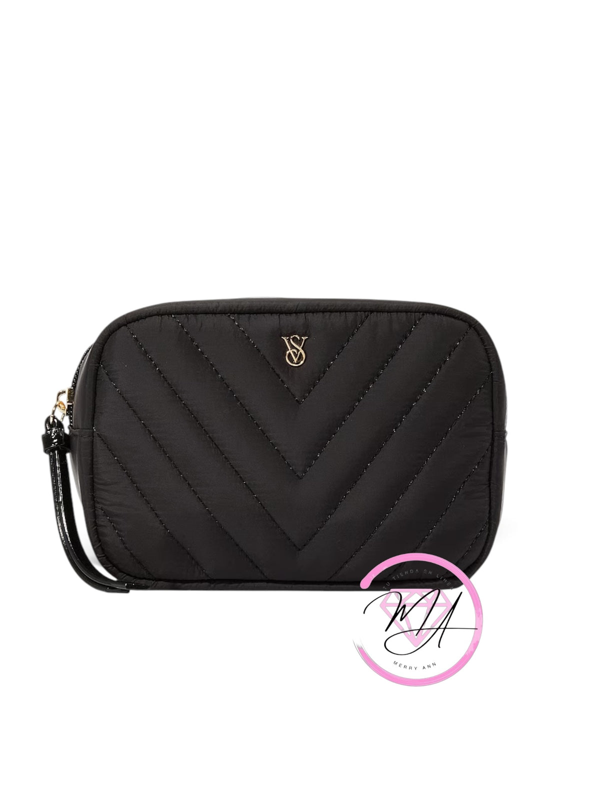 Neceser cuadrado Negro V-Quilt