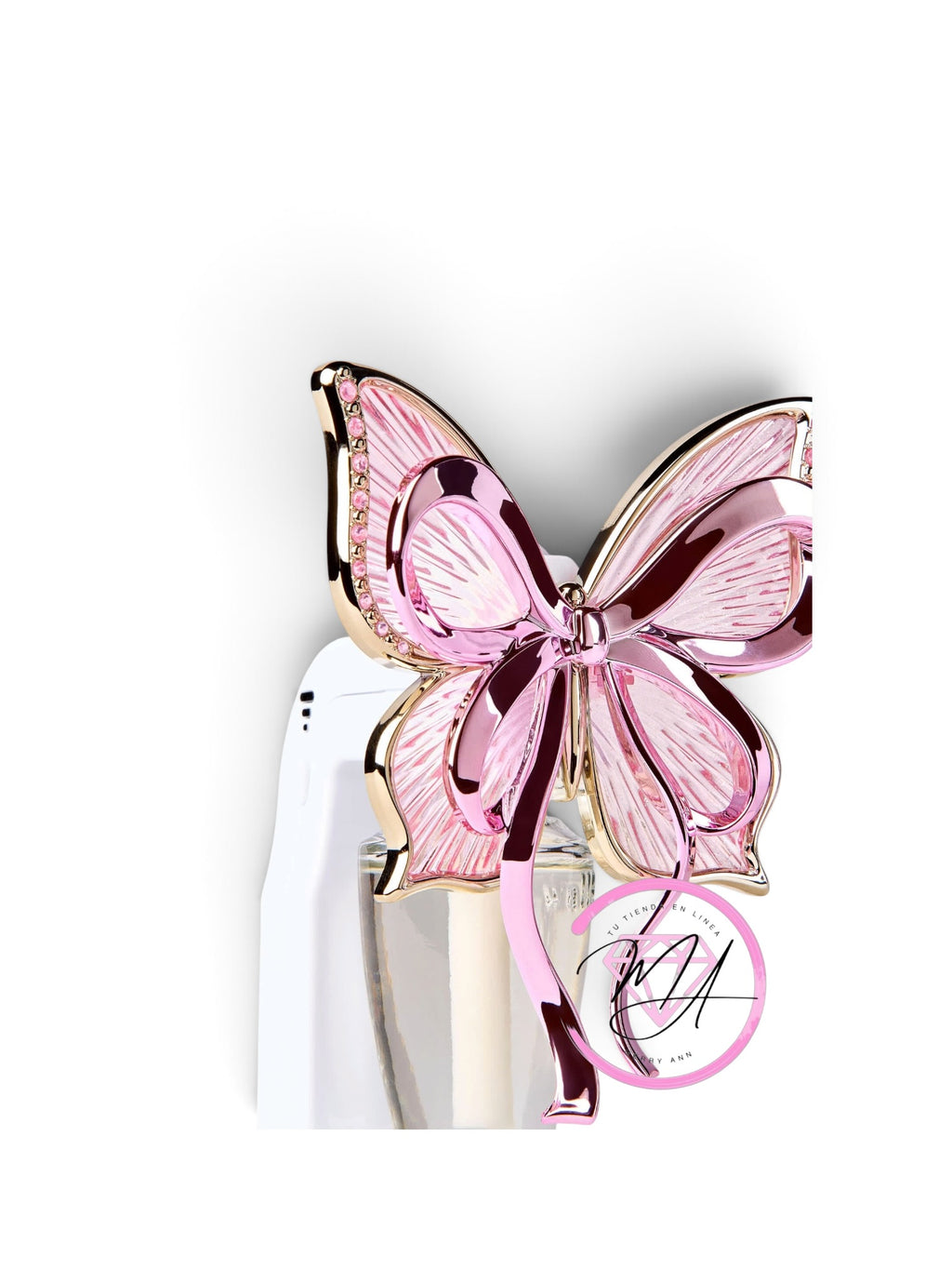 Difusor Mariposa rosa c/luz y control scent