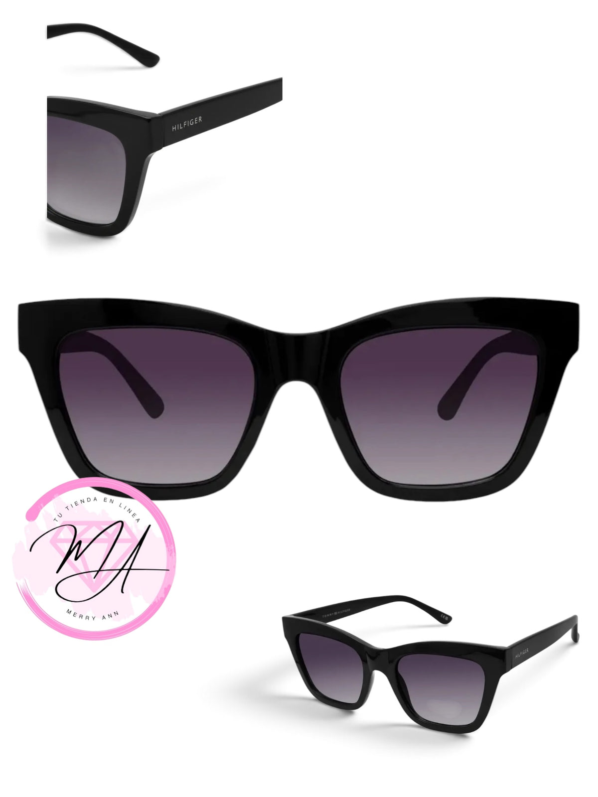 Lentes De Sol Tommy Hilfiger Outlook X60098 Negro Mujer