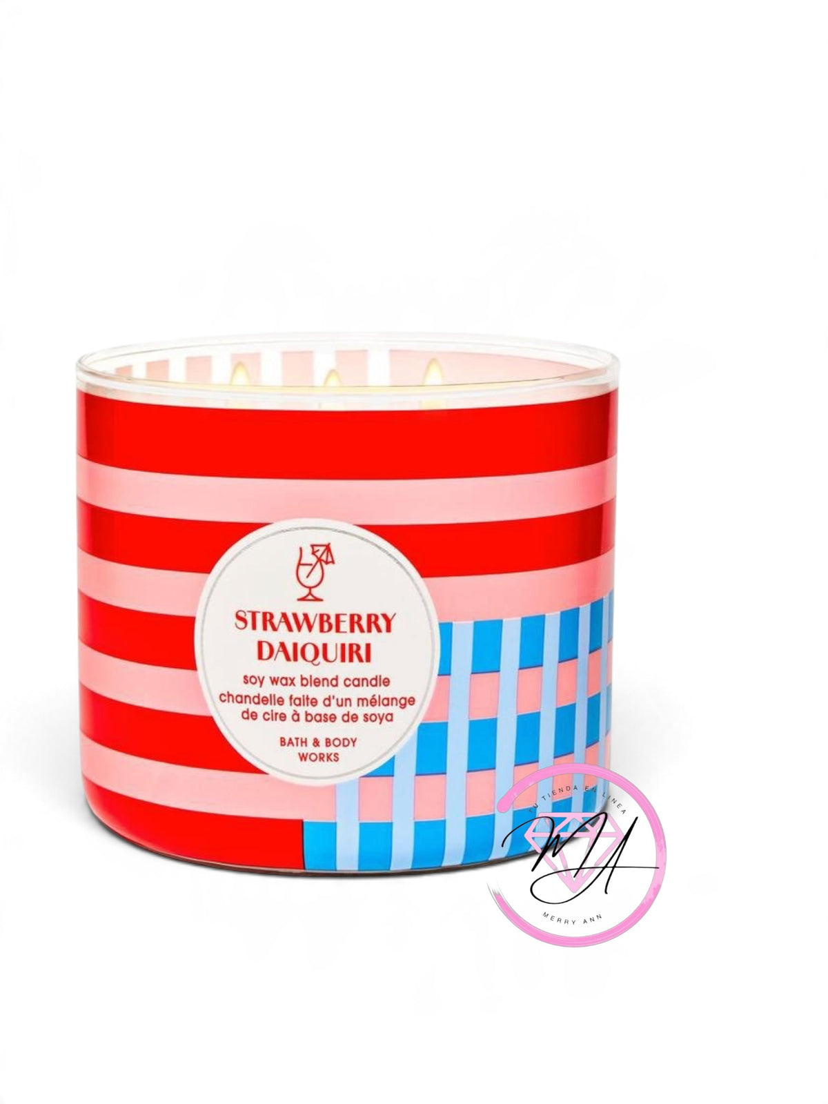 Vela 3 Mechas Strawberry daiquiri