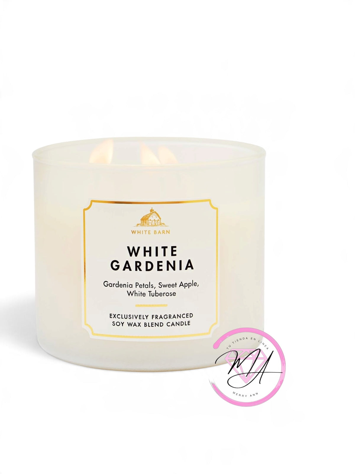 Vela 3 Mechas White gardenia