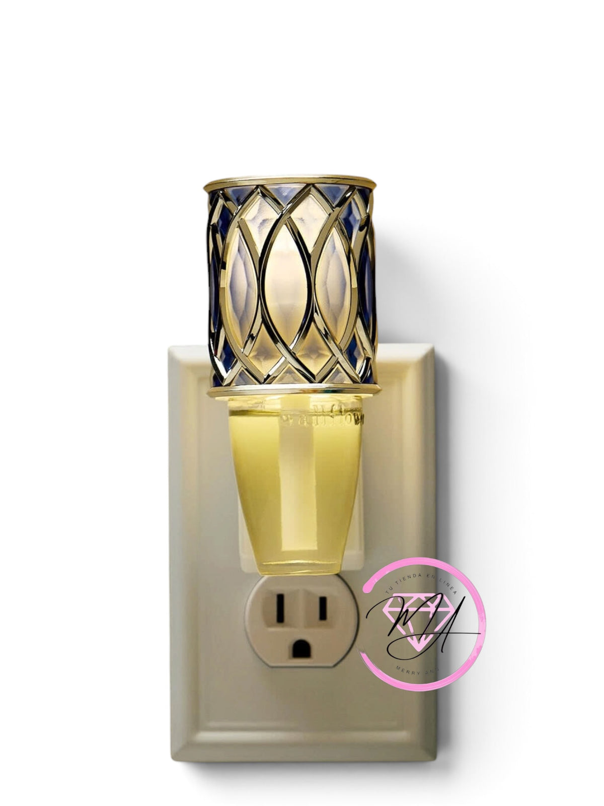 Difusor Vitral azul a con control scent y luz