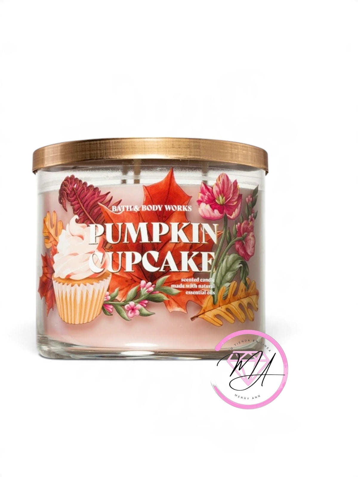 Vela 3 Mechas Pumpkin cupcake
