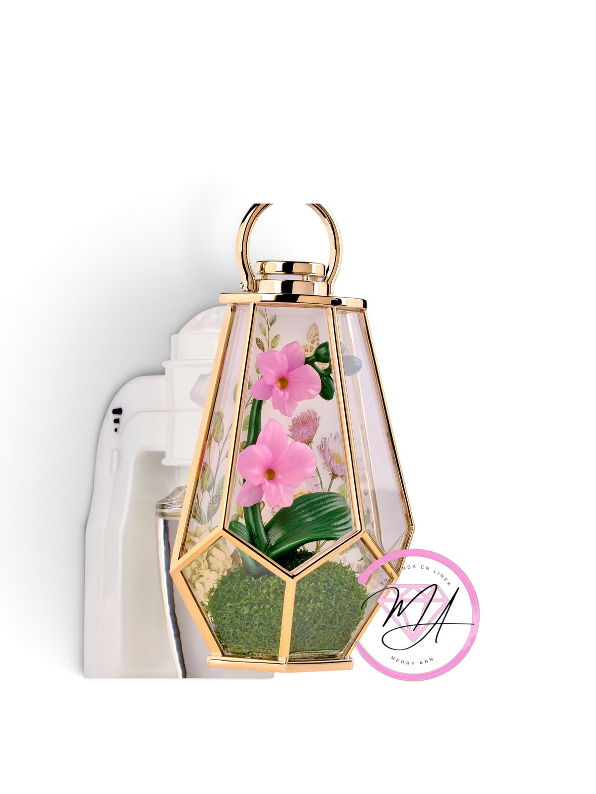 Difusor Vitral flores rosas