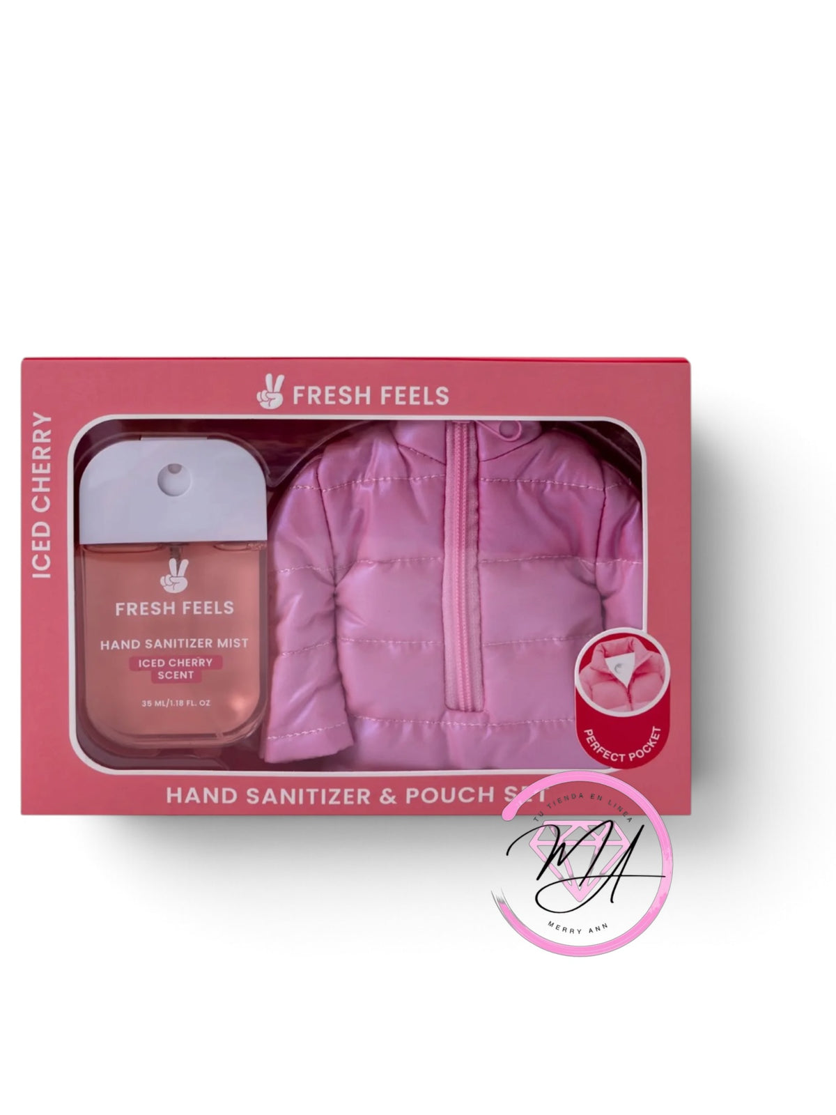 FRESH FEELS Hand Sanitizer con holder chamarra